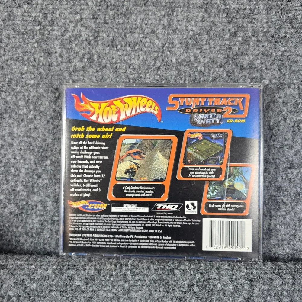 Hot Wheels Stunt Track Driver 2 Get N‎ Dirty PC CD ROM Game